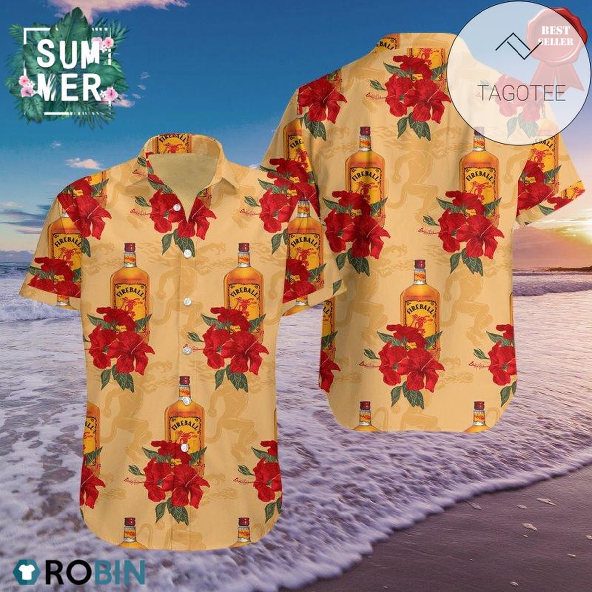 Fireball Aloha Shirt Authentic Hawaiian Shirt 2022