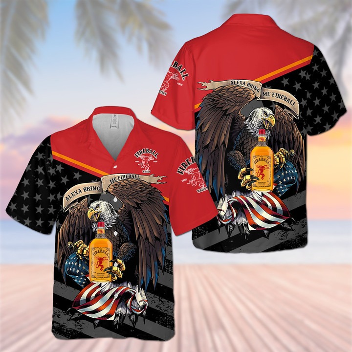 Fireball Cinnamon Tropical Hawaiian Shirt