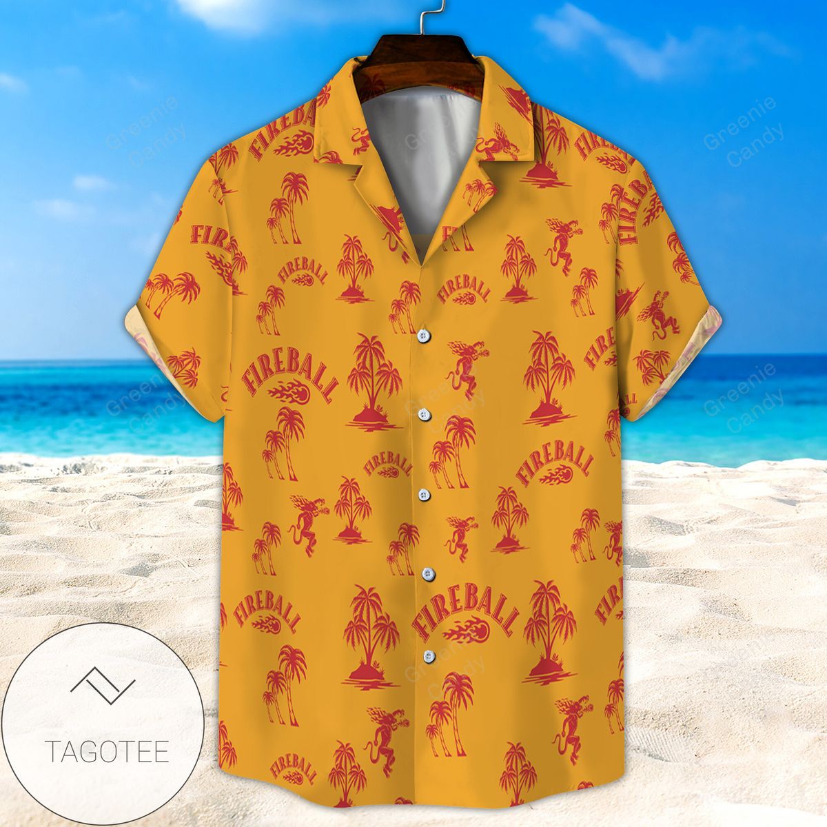 Fireball Skull Hawaiian Shirt