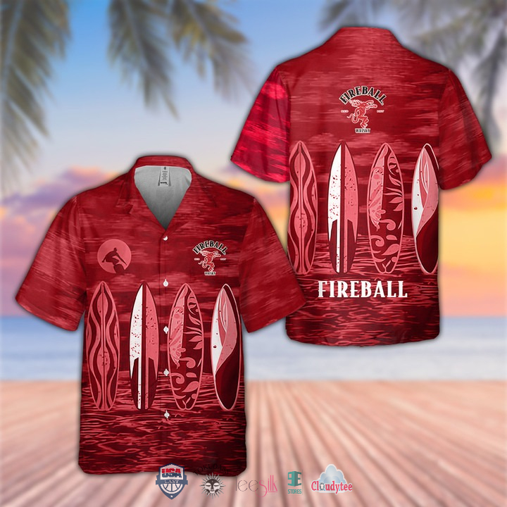 Fireball Sunset Hawaiian Shirt