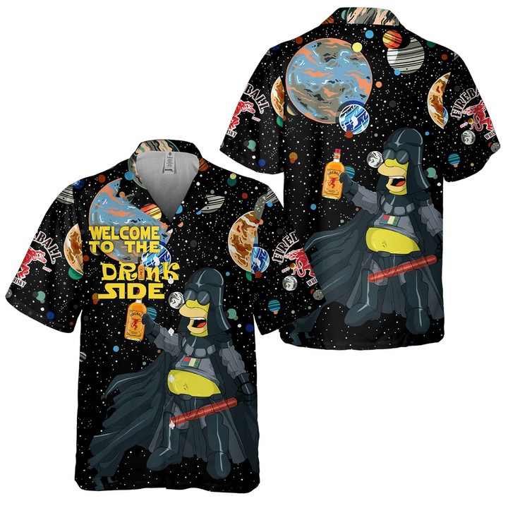 Fireball Whisky Hibiscus Custom Hawaiian Shirt