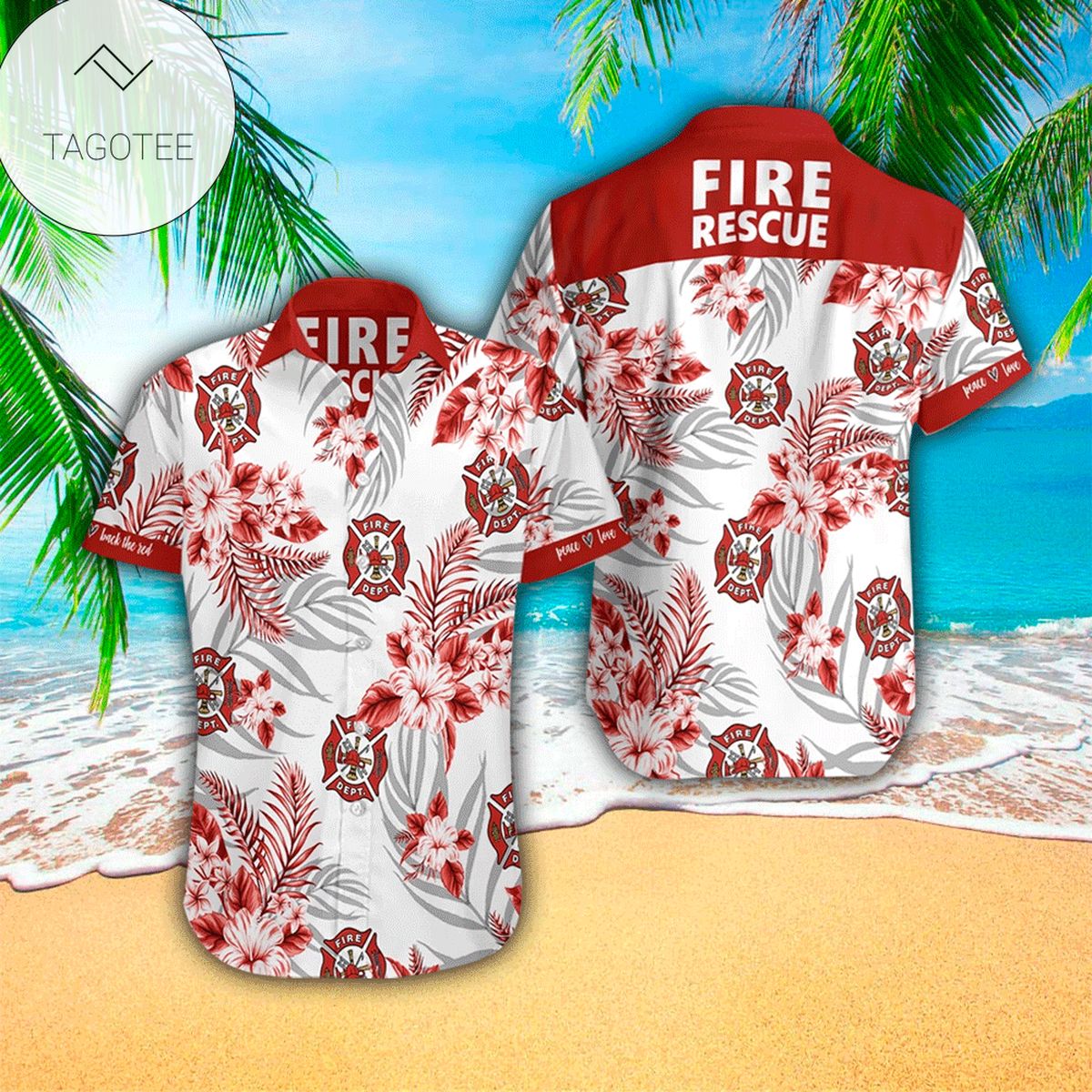 Firefighter Aloha Shirt Hawaiian Shirt For Firefighter Lovers