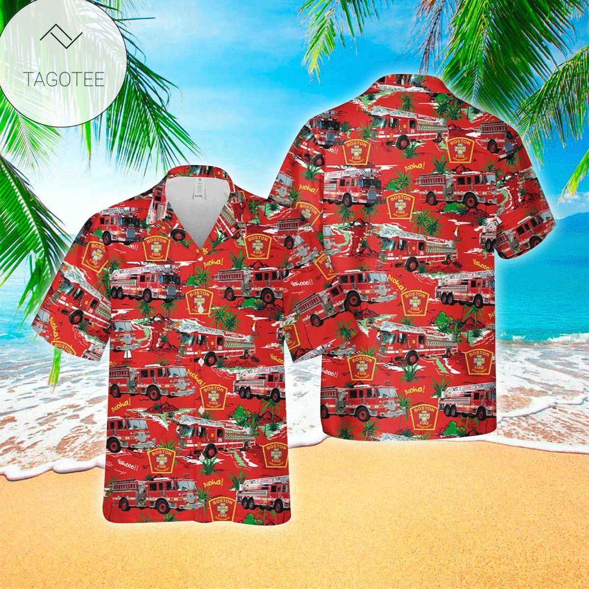 Fireball Whisky Bottle Seamless All Over Print 3D Unisex Hawaiian Shirt And Beach Short