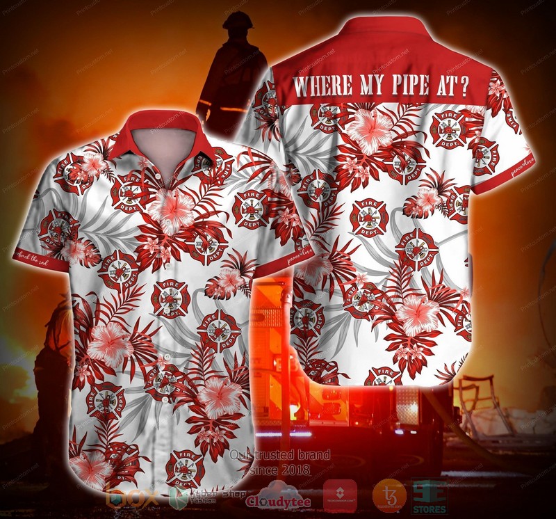 Firefighter Teamwork Make The Dream Work Memorial Day Gift Short Sleeve Hawaiian shirt