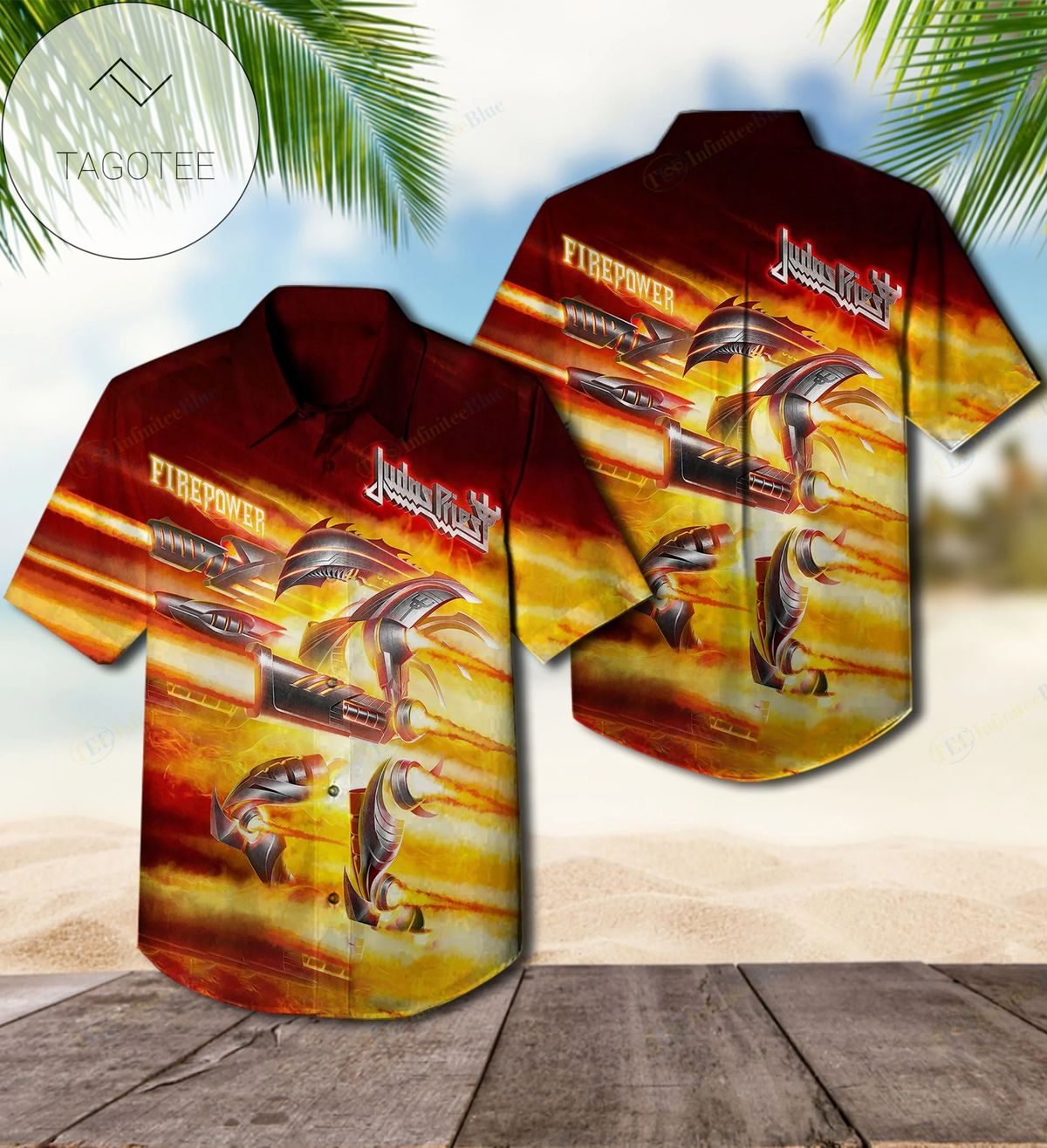 Firefighter Tropical Hawaiian Shirt