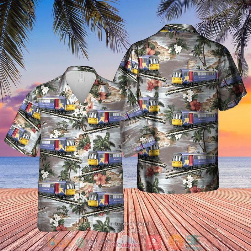 First Great Western FGW Class 158 Locomotive Train Short Sleeve Hawaiian Shirt