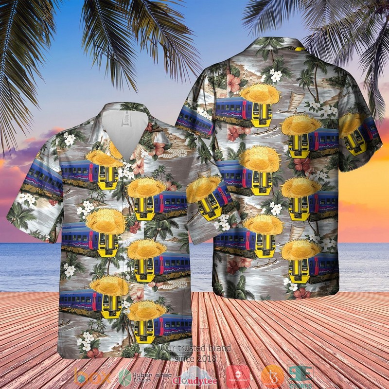 First Great Western FGW Class 180 HST Barbie Train Short Sleeve Hawaiian Shirt