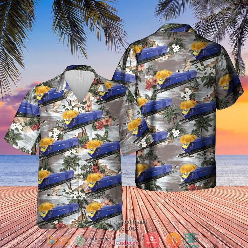 First Great Western FGW Class 158 Locomotive Train Short Sleeve Hawaiian Shirt