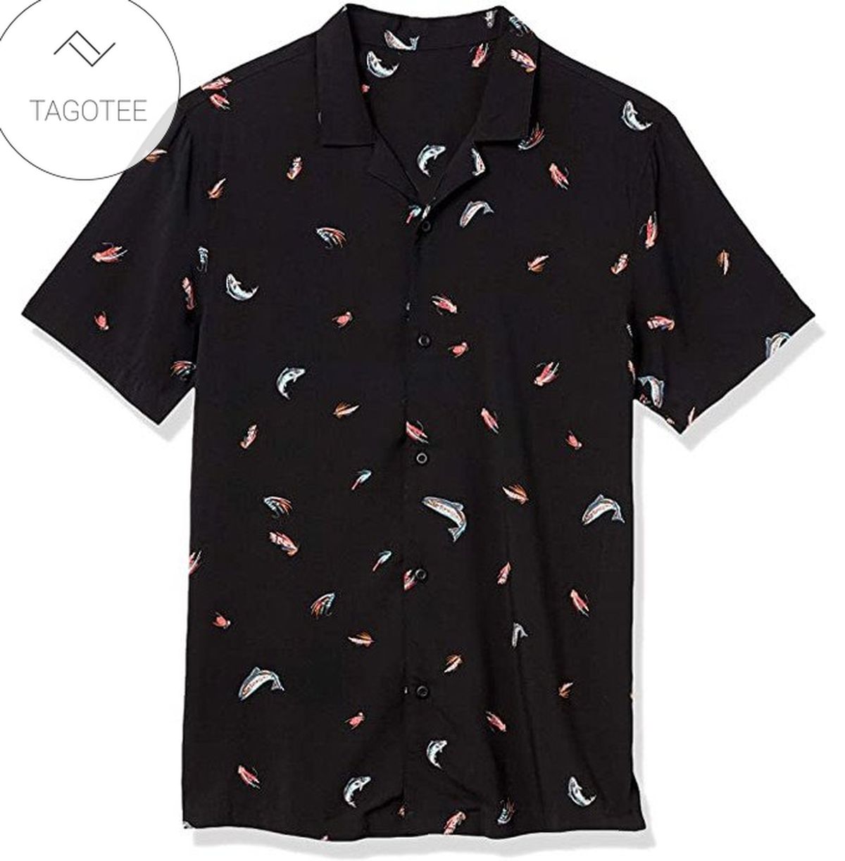 Fish Apparel Fish Hawaiian Button Up Shirt