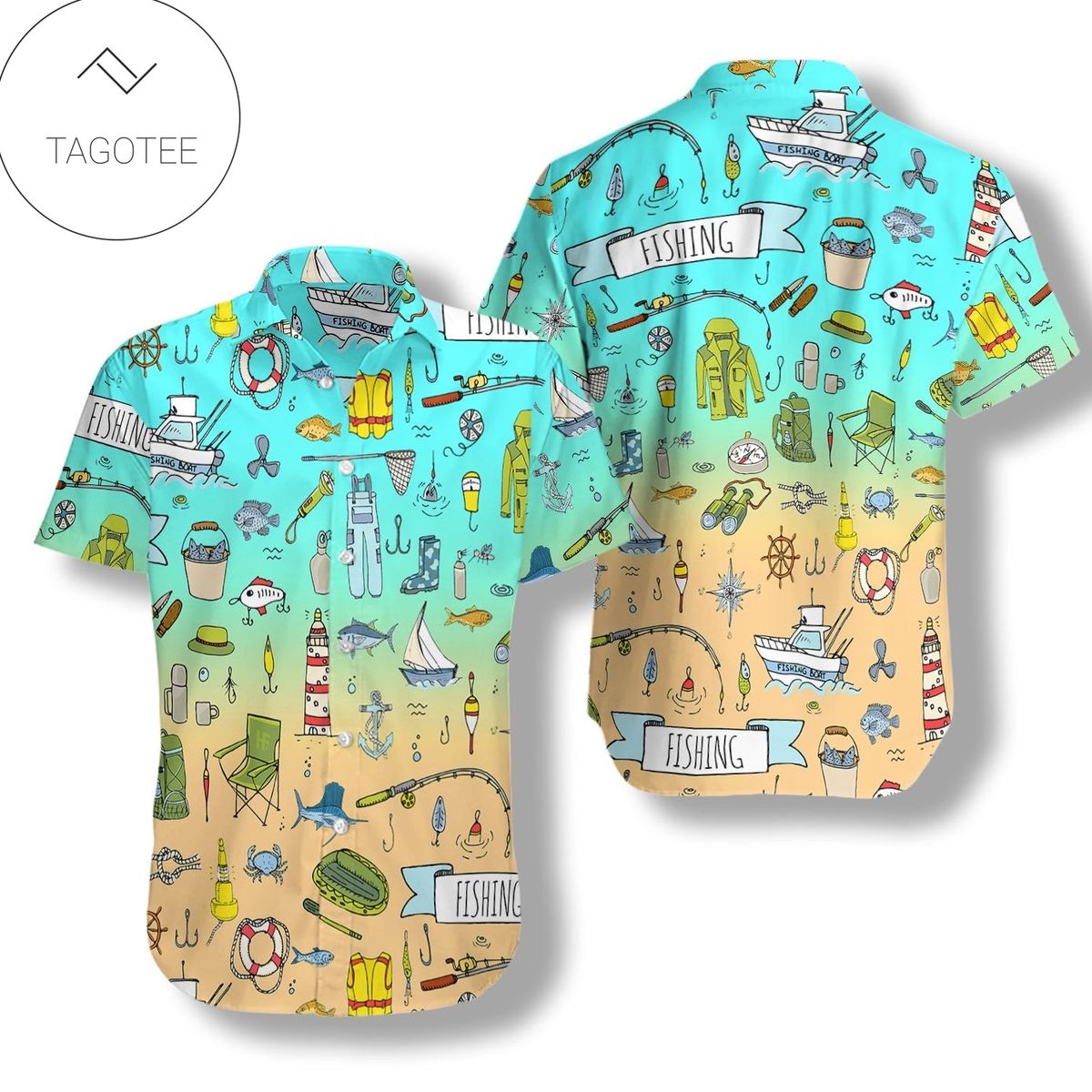 Fishes Pattern Hawaiian Shirt 3d T Shirt