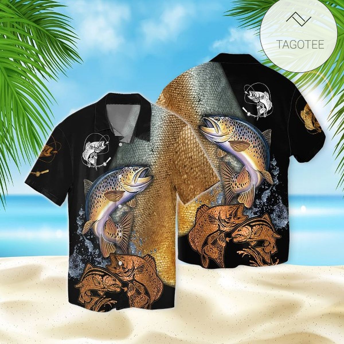 Fishing Hawaiian Shirt Fish Reaper Aloha Shirt Black Hawaii Shirt For Adult