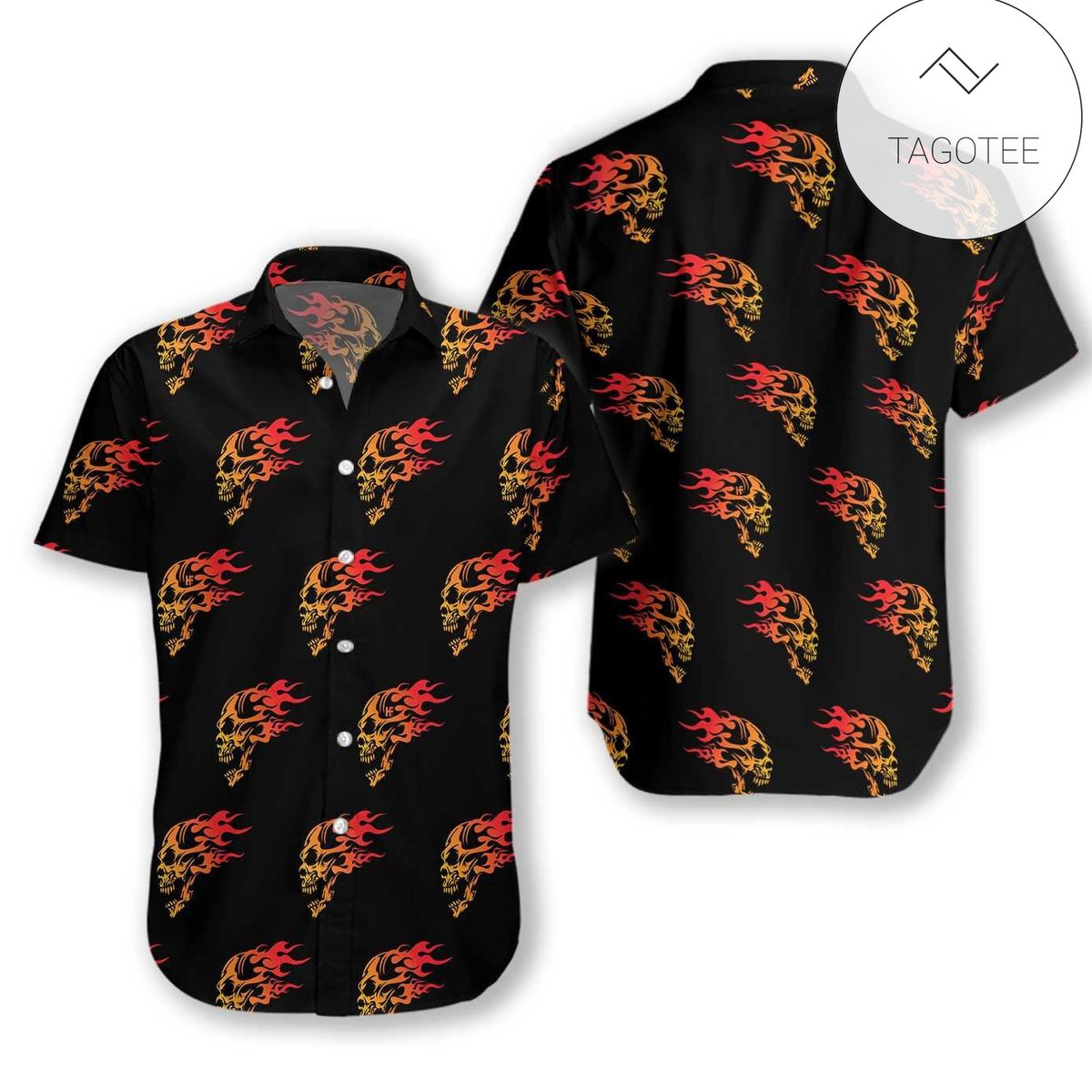 Flame Baseballs Hawaiian Shirt