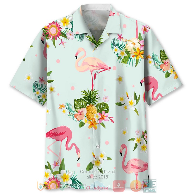 Flamingo Ohio USA Flag Hawaiian Shirt