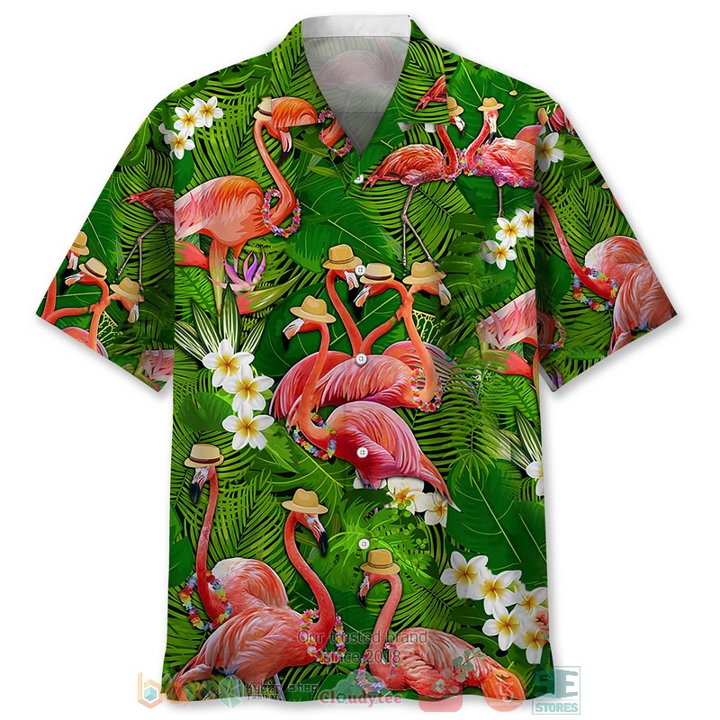 Flamingo III Short Sleeve Hawaiian Shirt