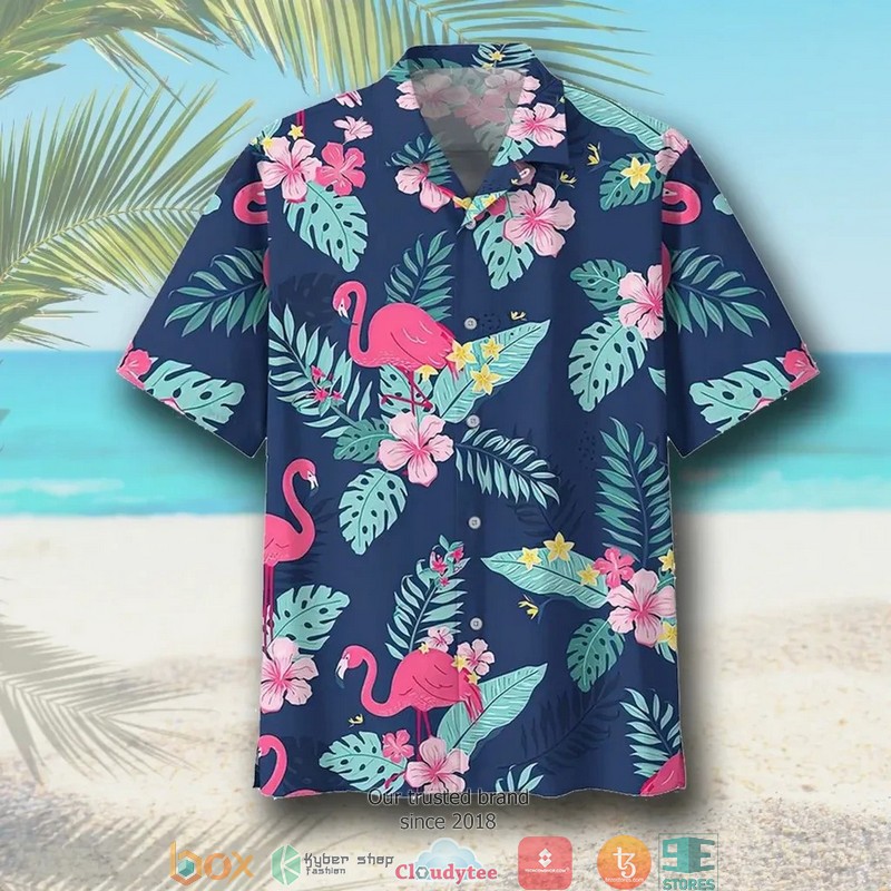 Flamingo In A World Where You Can Be Anything BeKind Short Sleeve Hawaiian shirt