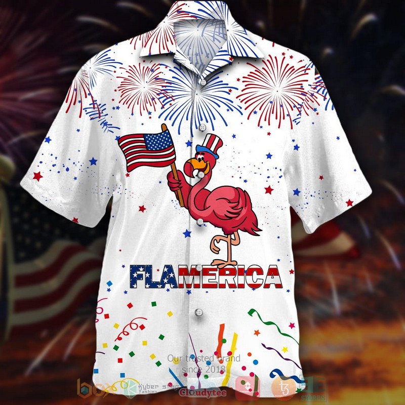 Flamingo Flowers Hawaiian Shirt