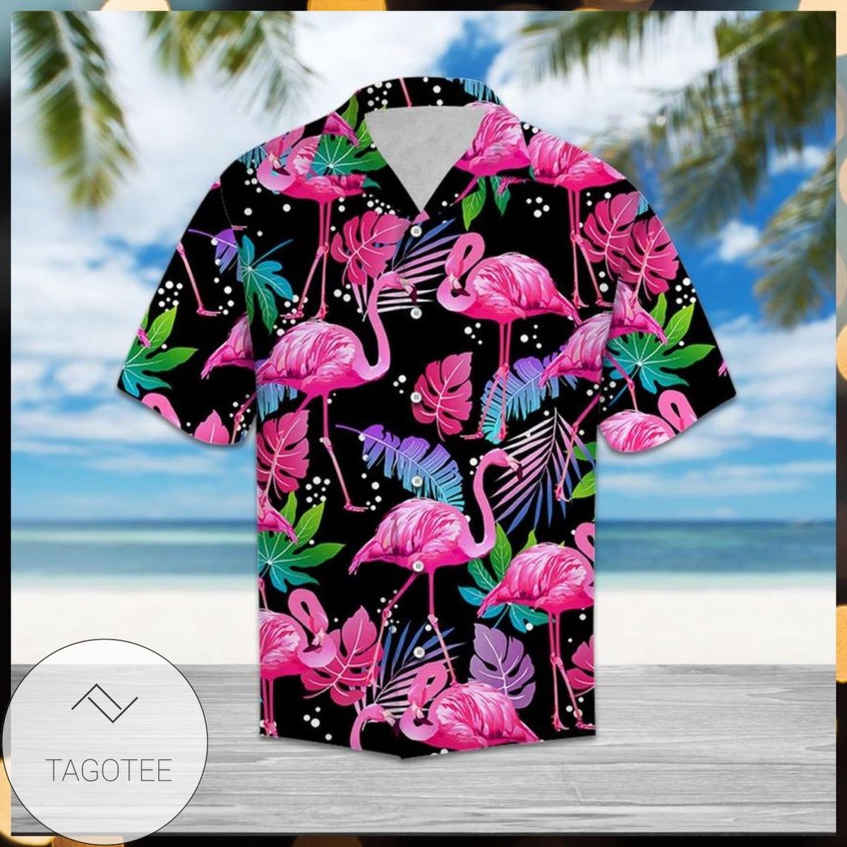 Flamingo Island Pink Hawaiian Shirt