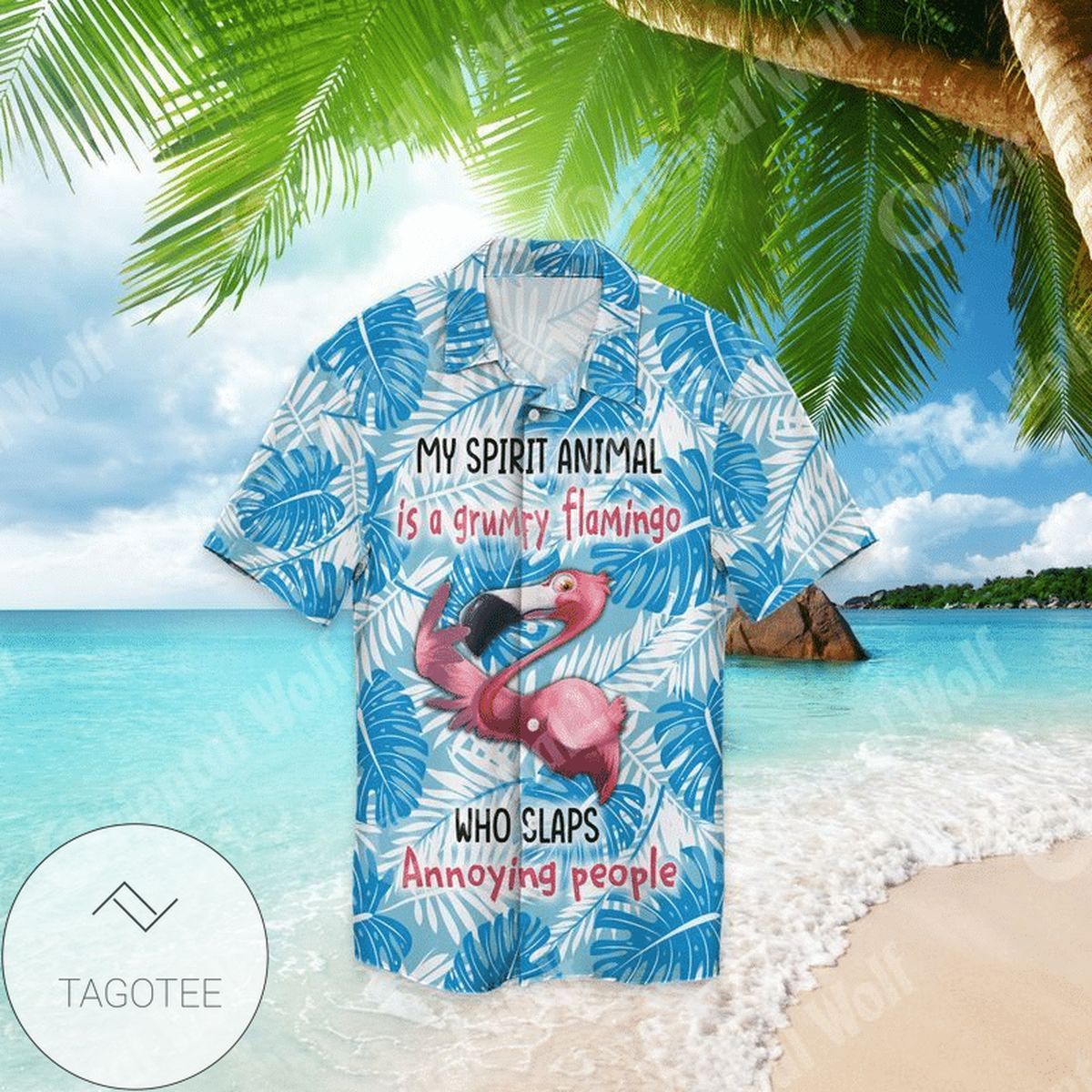 Flamingo On Christmas Holiday Hawaiian Shirt