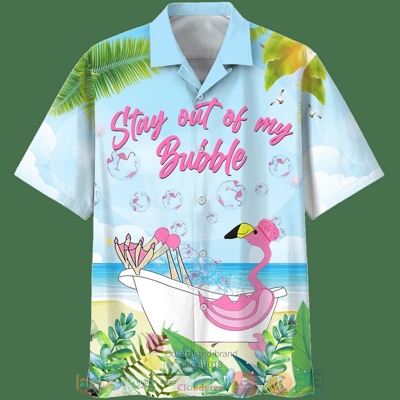 Flamingo Summer white Hawaiian Shirt