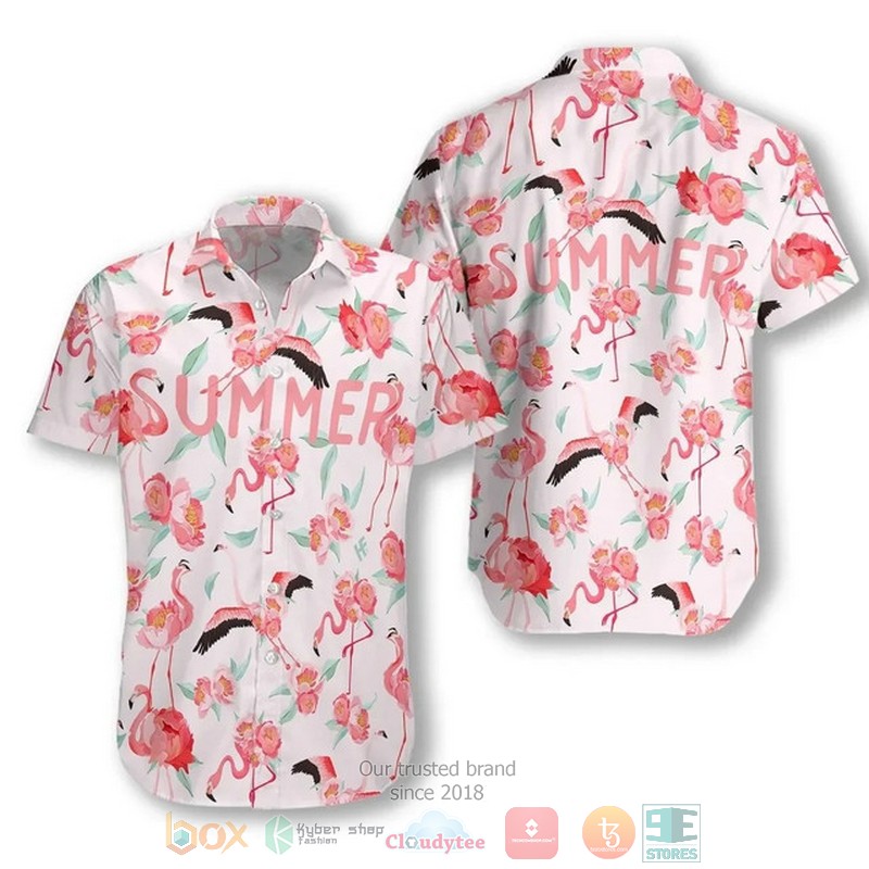 Flamingo Pink Funny Hawaiian Shirt