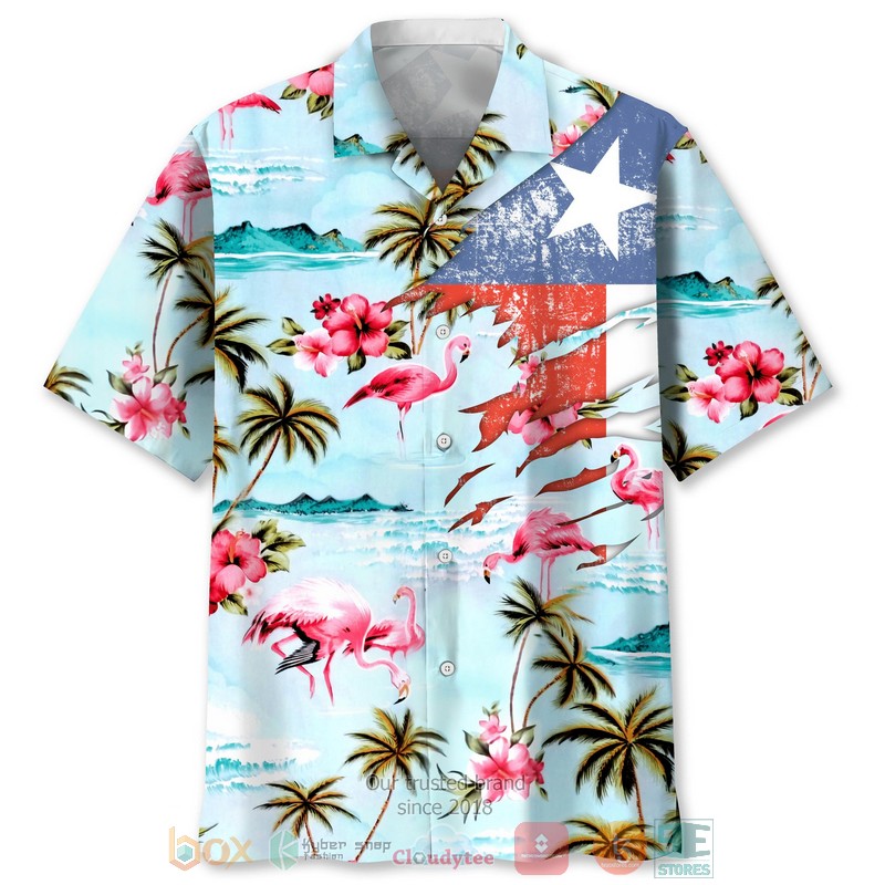 Flamingo Tropical plant Hawaiian Shirt