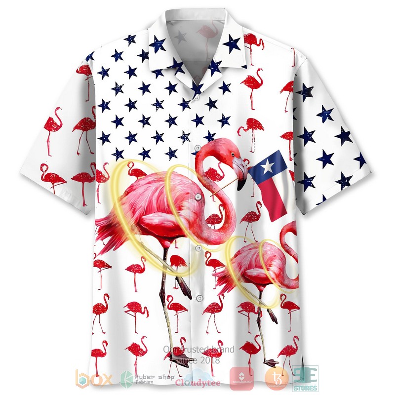 Flamingo Tropical plant Hawaiian Shirt