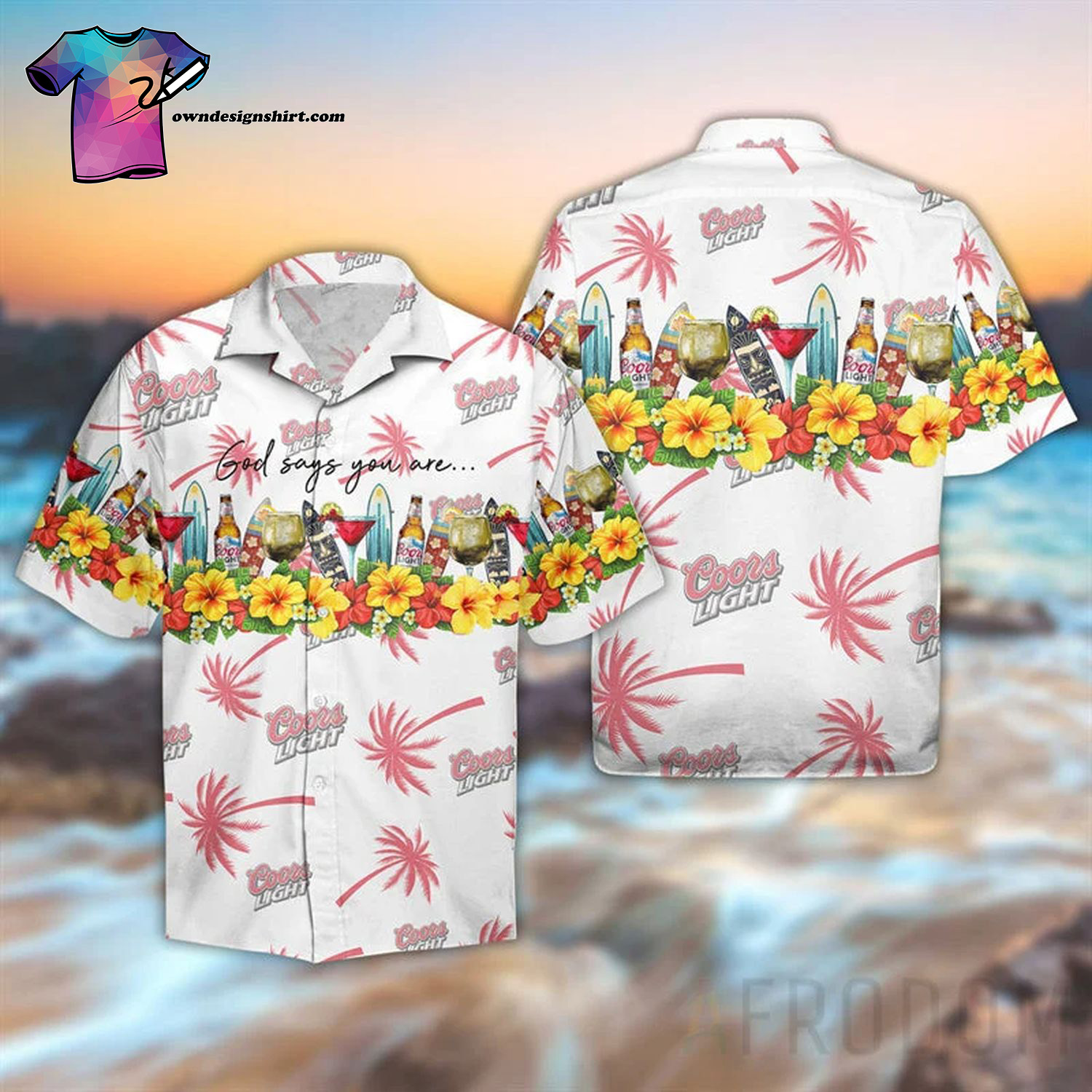 Floral Busch Beer Summer Hawaiian Shirt