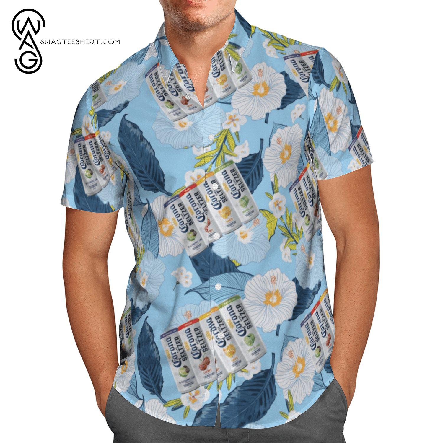 Floral Duke Blue Devils Hawaiian Shirts And Beach Shorts