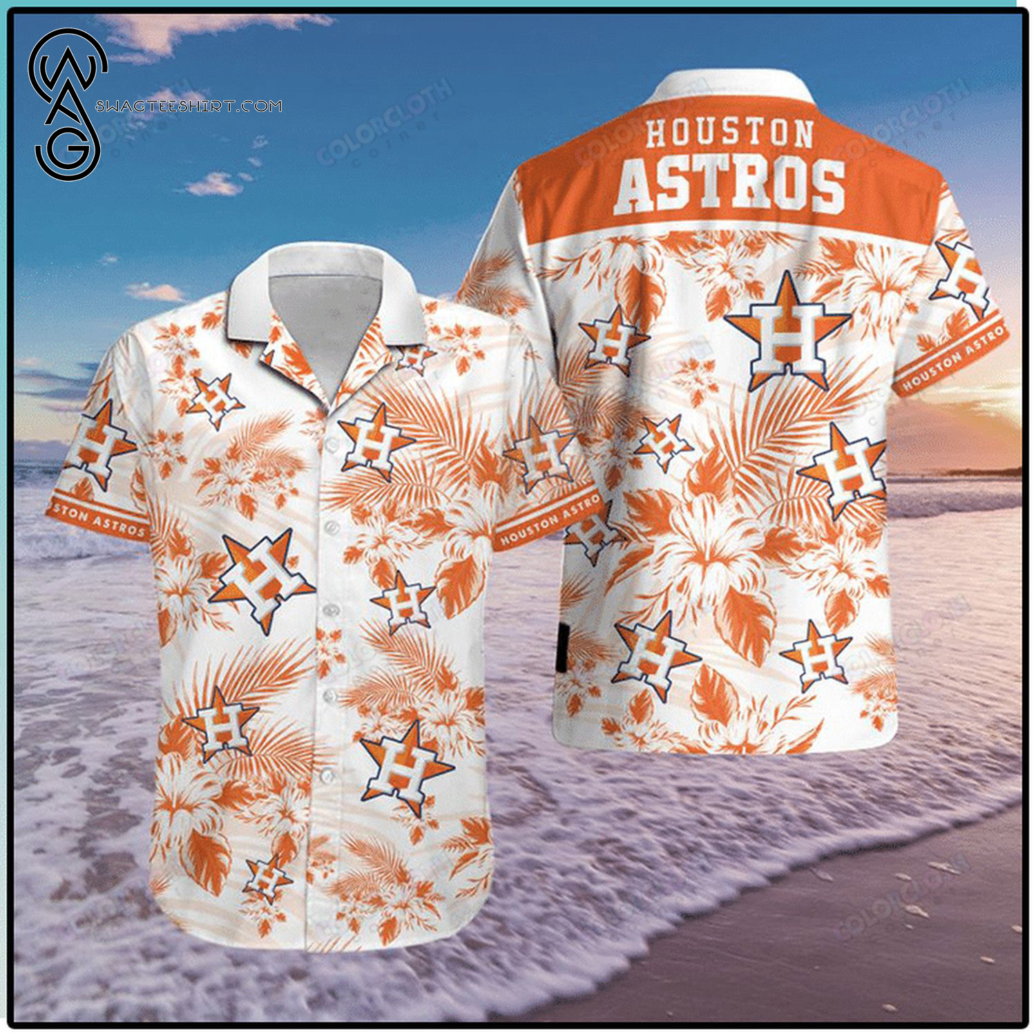 Floral Houston Astros Baseball Team Summer Hawaiian Shirt