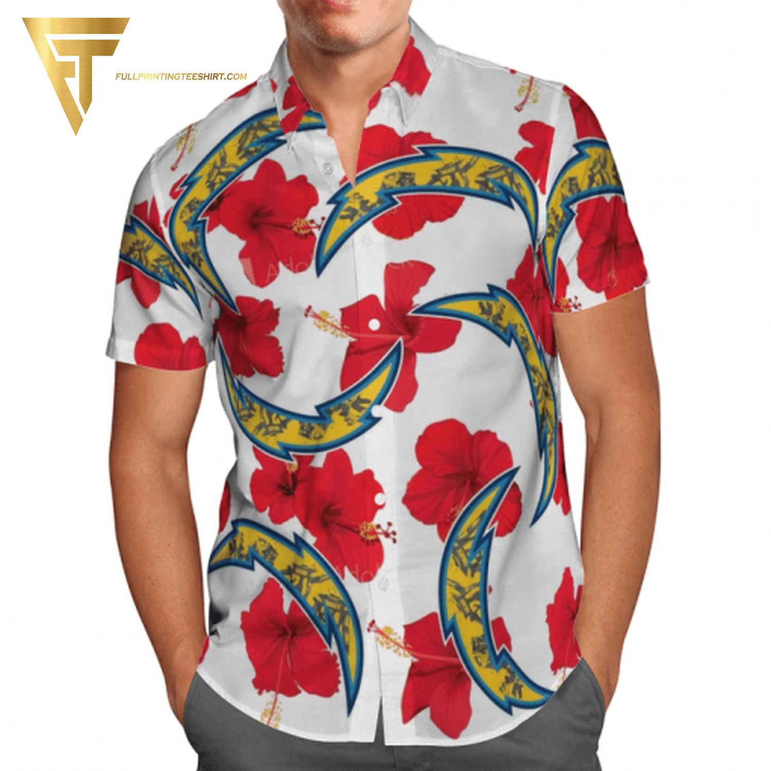 Floral Los Angeles Chargers Summer Vibes Hawaiian Shirt