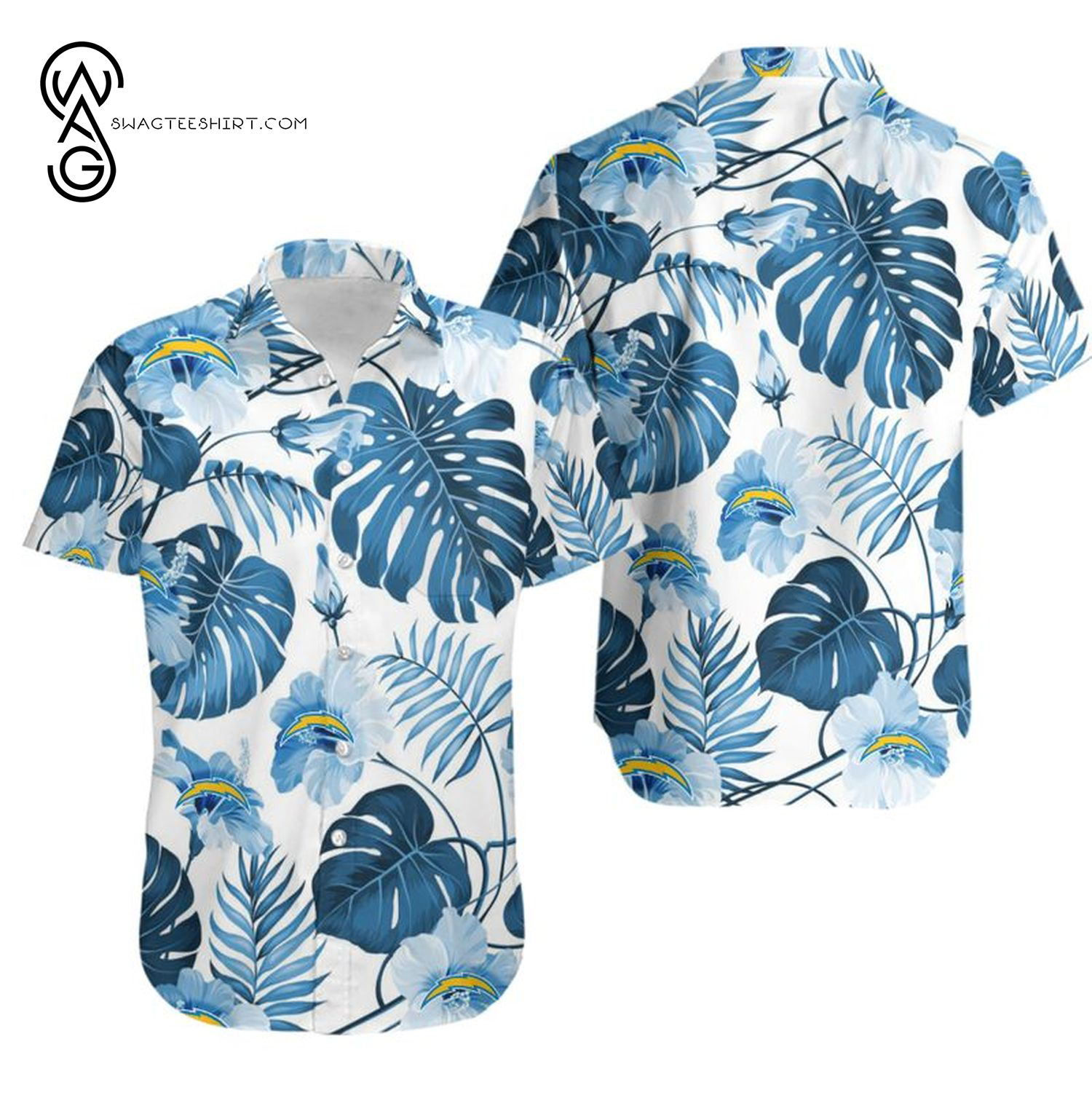 Floral Los Angeles Chargers Sports Summer Hawaiian Shirt