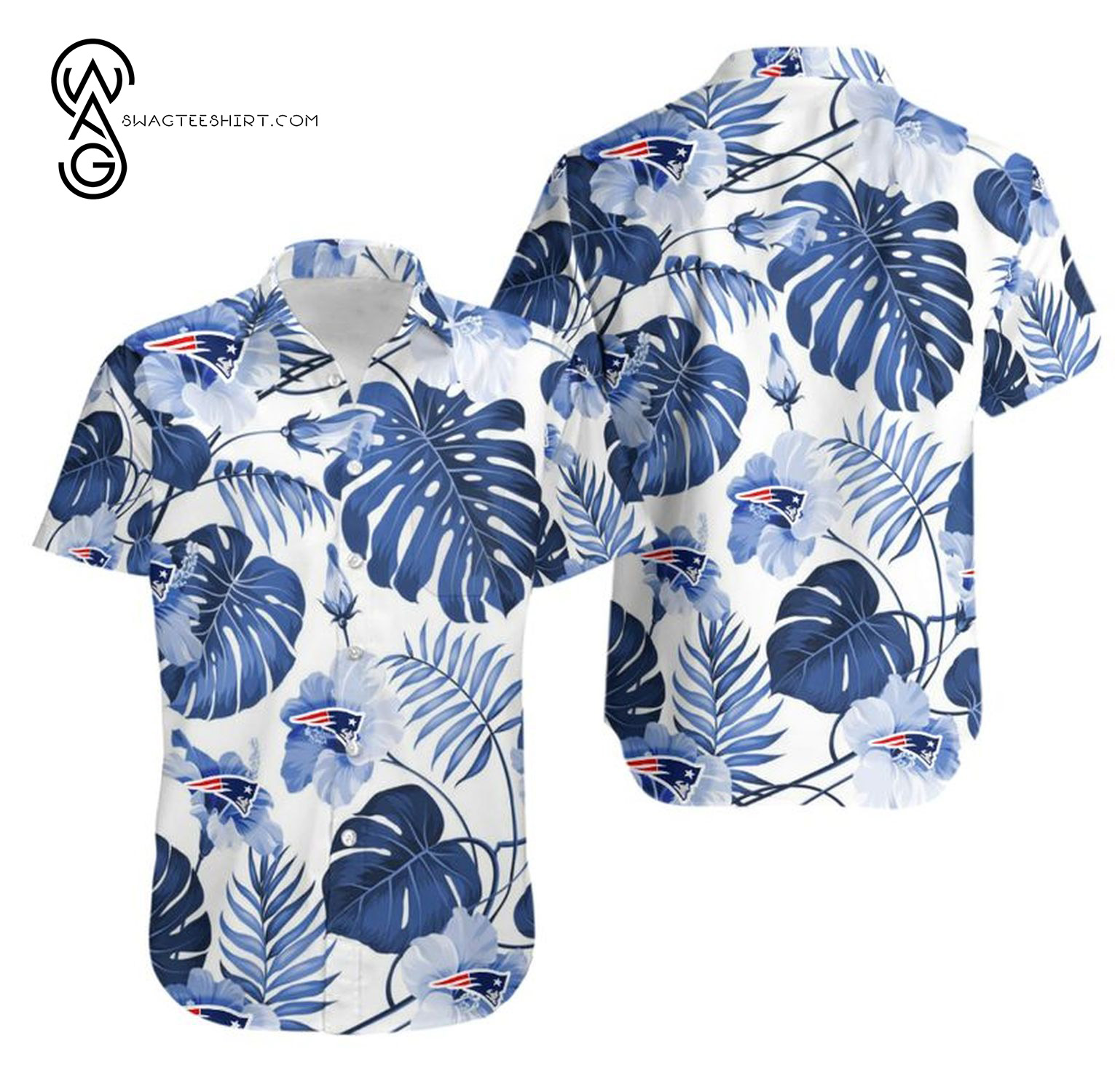 Floral New England Patriots Summer Vibes Hawaiian Shirt