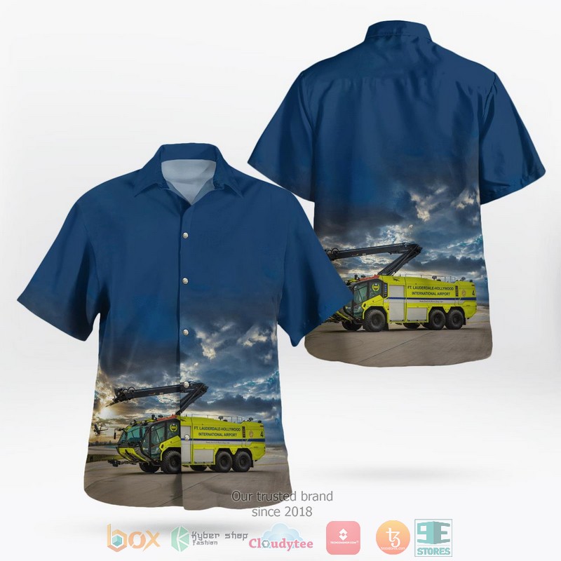 Florida Fort Lauderdale Fire Rescue Hazardous Materials Team Hazmat 88 Hawaiian Shirt