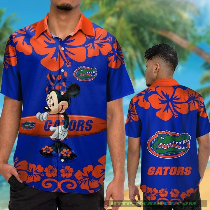 Florida Gators Hibiscus Hawaiian Shirt Beach Short