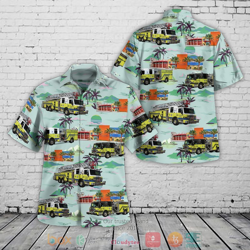 Florida Highlands Lakes Volunteer Fire Rescue Hawaiian Shirt