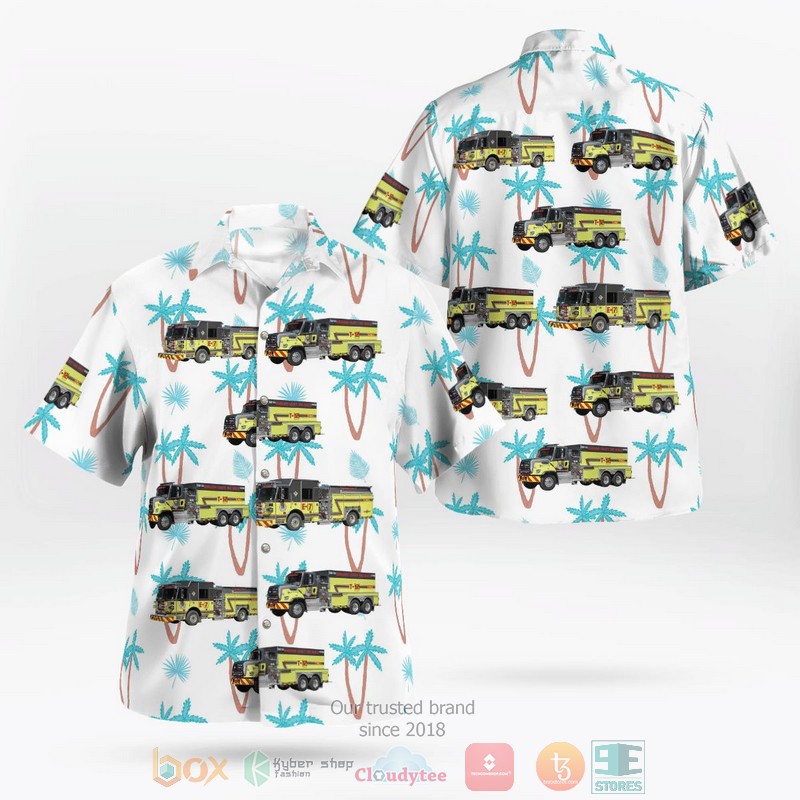 Florida Hallendale Beach Fire Rescue Station No.7 Hawaiian shirt