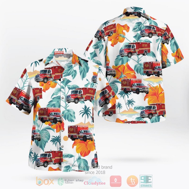 Florida Orange County Fire Rescue Hawaiian Shirt