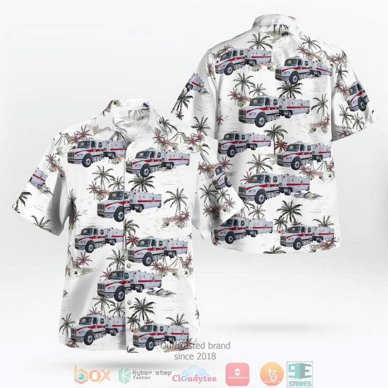 Florida Polk County Fire Rescue Hazardous Materials HazMat Team Hawaiian Shirt