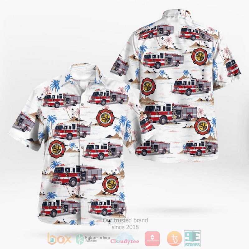 Florida Palm Harbor Fire Rescue Hawaiian Shirt