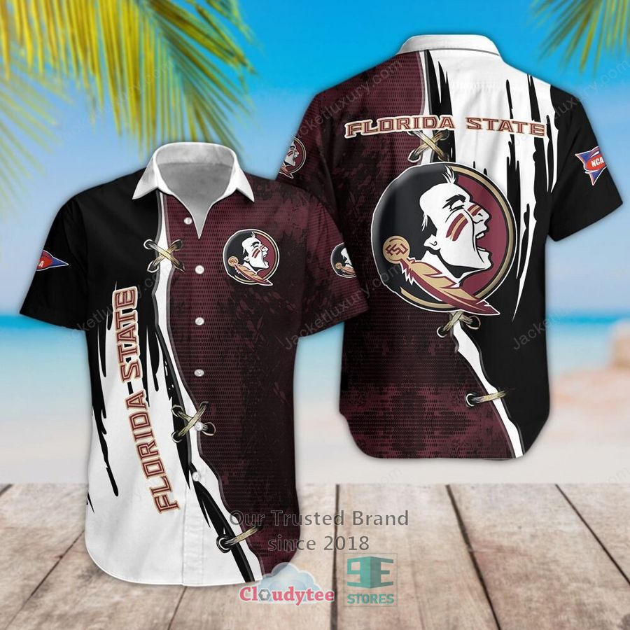 Florida State Seminoles Tommy Bahama Harbor Island Hibiscus Garnet Hawaiian Shirt