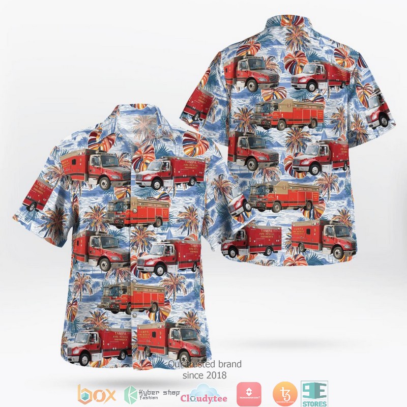 Florida The Villages Fire Rescue Hawaii 3D shirt