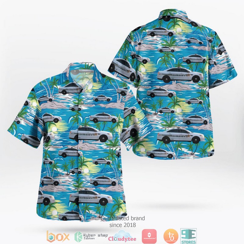 Florida Volusia County Hazardous Materials HazMat Team grey Hawaiian Shirt