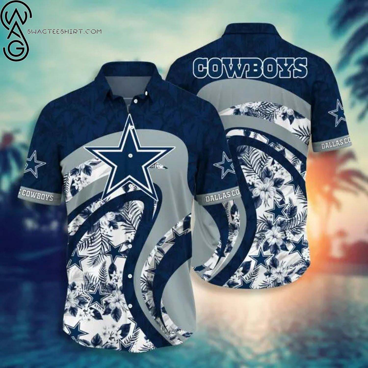 Flower Dallas Cowboys Football Team Summer Aloha Hawaiian Shirt