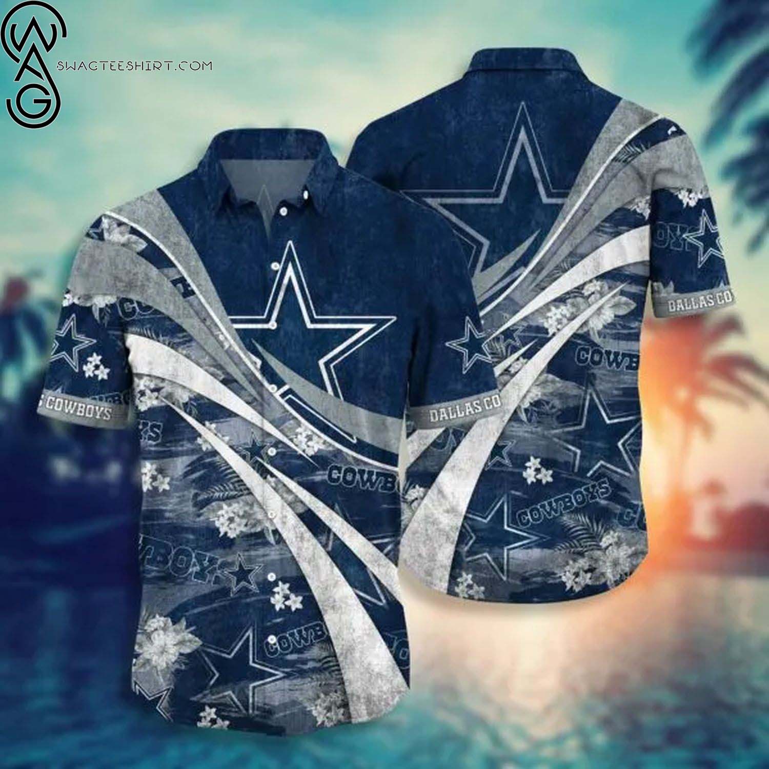 Flower Dallas Cowboys America’s Team Summer Aloha Hawaiian Shirt