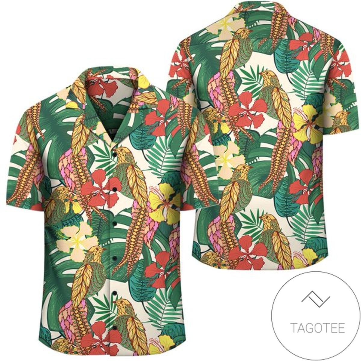 Flower Summer Print Short Sleeve Hawaiian Casual Shirt