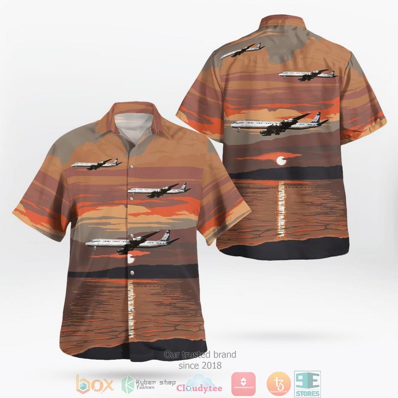 Flying Tiger Line Boeing 727-100 Hawaiian Shirt