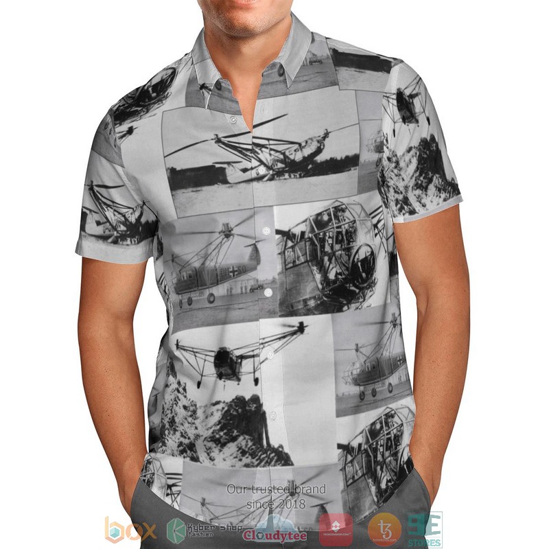 Focke-Achgelis Fa 223 German World War 2 Hawaiian Shirt