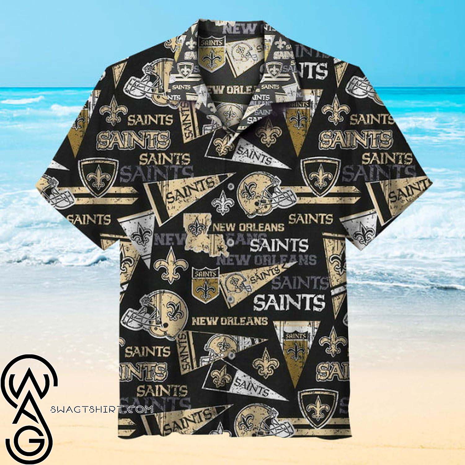 Football Fans New Orleans Saints Full Printing Hawaiian Shirt