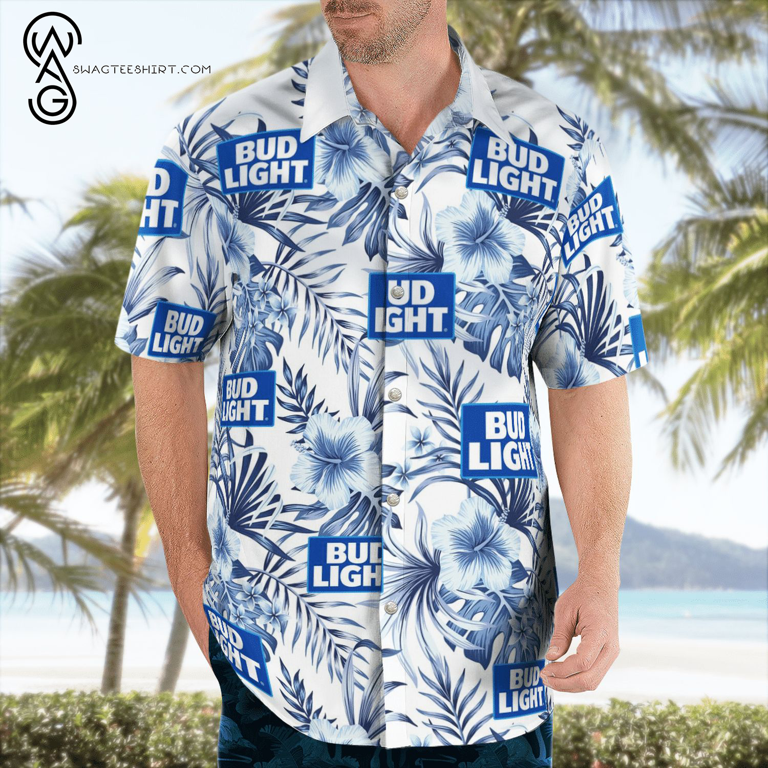 For Summer Bud Light Lime Beer Hawaiian Shirts And Beach Shorts