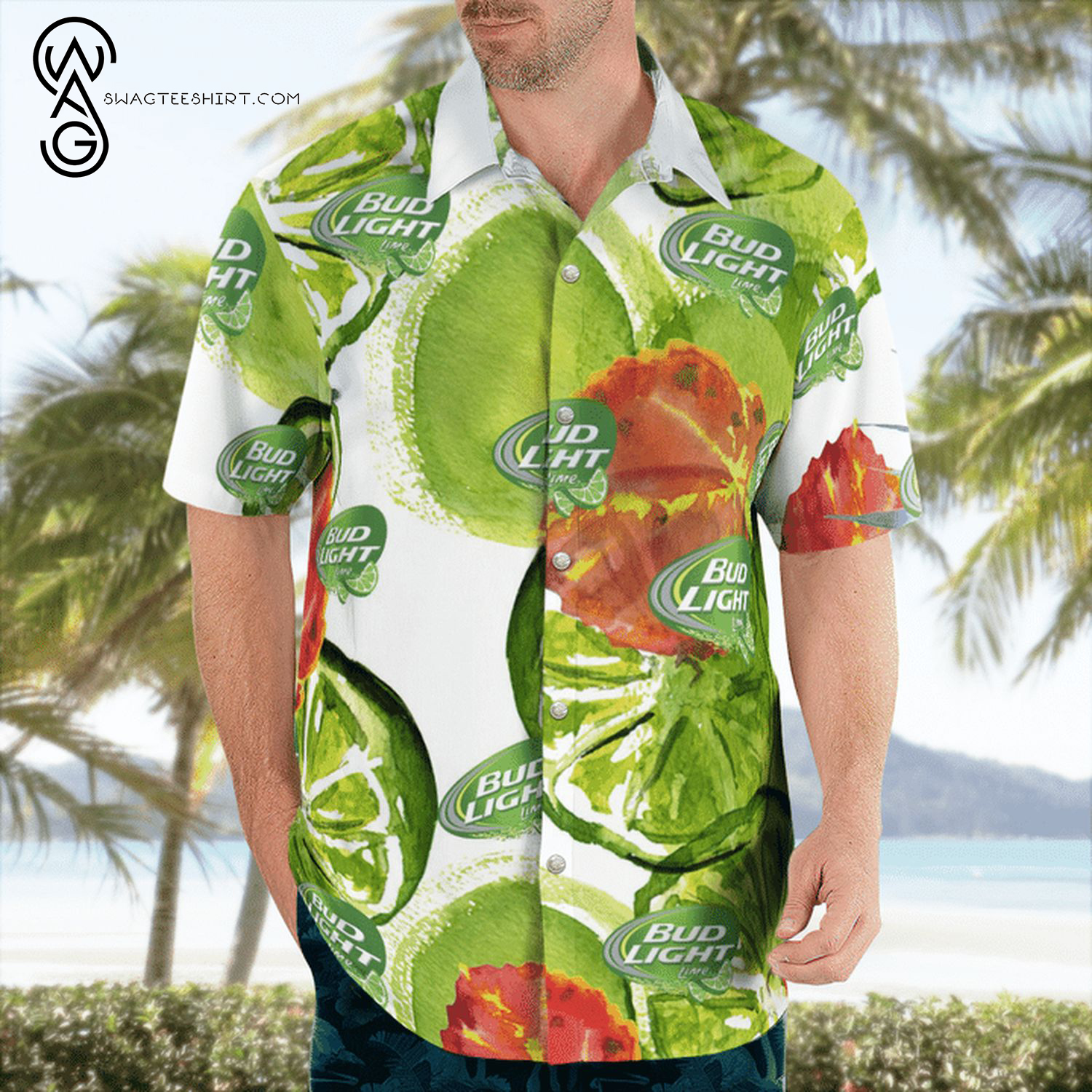 For Summer Bud Light Beer Hawaiian Shirts And Beach Shorts